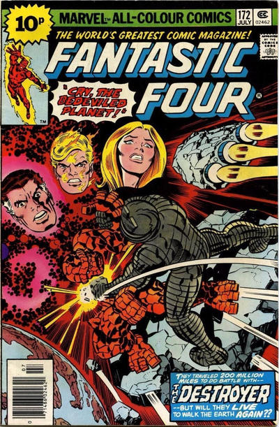 Cover for Fantastic Four (Marvel, 1961 series) #172 [British]