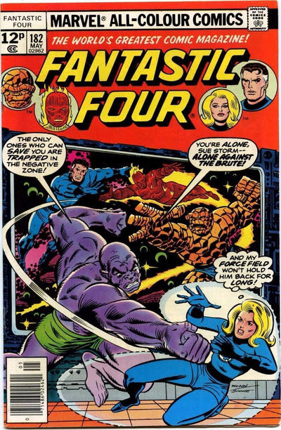 Cover for Fantastic Four (Marvel, 1961 series) #182 [British]