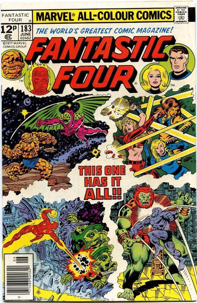 Cover for Fantastic Four (Marvel, 1961 series) #183 [British]