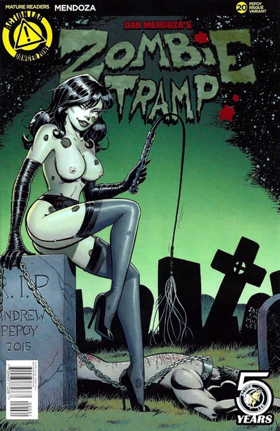 Cover for Zombie Tramp (Action Lab Comics, 2014 series) #20 [Andrew Pepoy Risqué Variant]
