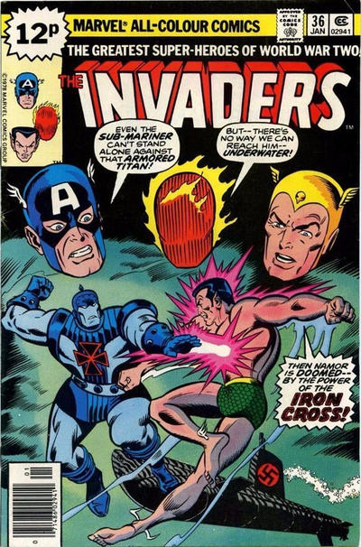 Cover for The Invaders (Marvel, 1975 series) #36 [British]