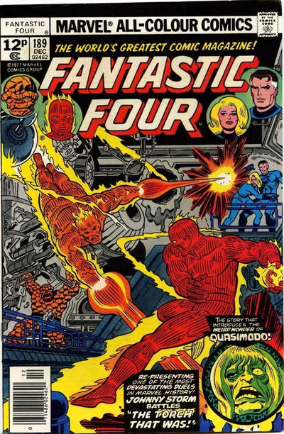 Cover for Fantastic Four (Marvel, 1961 series) #189 [British]