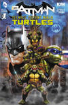 Cover Thumbnail for Batman / Teenage Mutant Ninja Turtles (2016 series) #1 [Gamestop David Wilkins Color Cover]