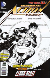 Cover Thumbnail for Action Comics (DC, 2011 series) #10 [Rags Morales Black & White Cover]