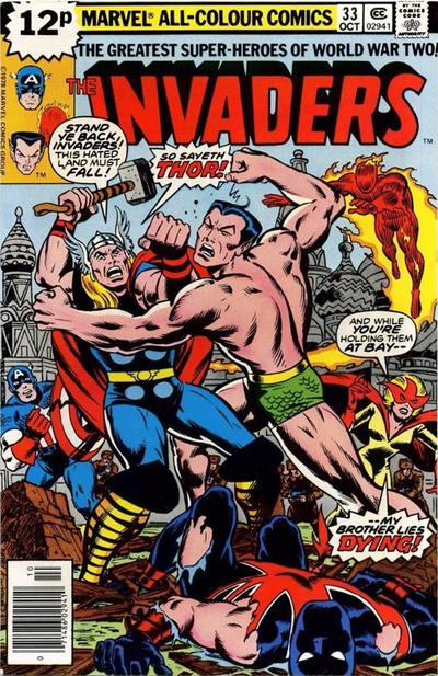 Cover for The Invaders (Marvel, 1975 series) #33 [British]