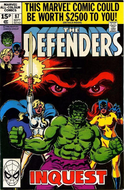 Cover for The Defenders (Marvel, 1972 series) #87 [British]
