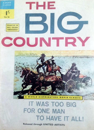Cover for A Movie Classic (World Distributors, 1956 ? series) #56 - The Big Country