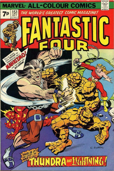Cover for Fantastic Four (Marvel, 1961 series) #151 [British]