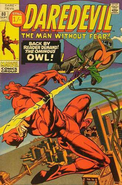 Cover for Daredevil (Marvel, 1964 series) #80 [British]