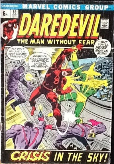 Cover for Daredevil (Marvel, 1964 series) #89 [British]
