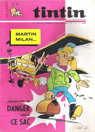 Cover for Le journal de Tintin (Le Lombard, 1946 series) #36/1968