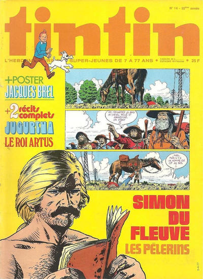 Cover for Le journal de Tintin (Le Lombard, 1946 series) #14/1977