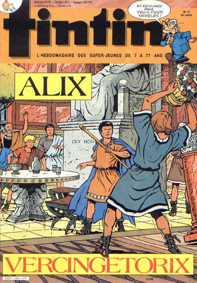 Cover for Le journal de Tintin (Le Lombard, 1946 series) #12/1985