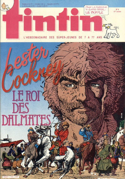 Cover for Le journal de Tintin (Le Lombard, 1946 series) #8/1986