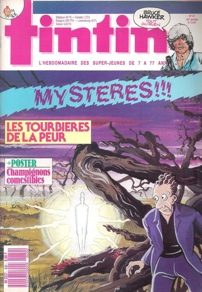 Cover for Le journal de Tintin (Le Lombard, 1946 series) #41/1987