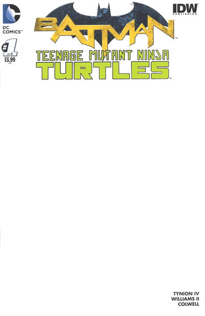 Cover for Batman / Teenage Mutant Ninja Turtles (DC, 2016 series) #1 [Blank Cover]