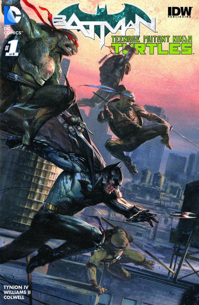 Cover for Batman / Teenage Mutant Ninja Turtles (DC, 2016 series) #1 [Bulletproof Comics and Games Gabriele Dell'Otto Color Cover]