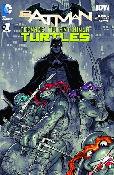 Cover for Batman / Teenage Mutant Ninja Turtles (DC, 2016 series) #1 [Comickaze Carlos D'Anda Black and White Cover]