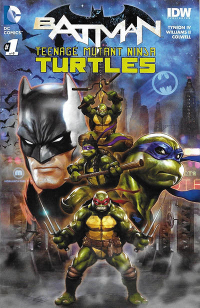 Cover for Batman / Teenage Mutant Ninja Turtles (DC, 2016 series) #1 [Gamestop David Wilkins Color Cover]