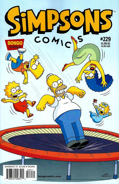 Cover for Simpsons Comics (Bongo, 1993 series) #229