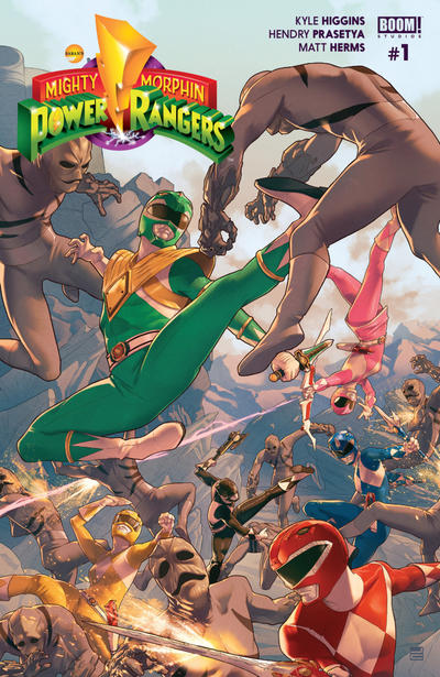 Cover for Mighty Morphin Power Rangers (Boom! Studios, 2016 series) #1 [Jamal Campbell Cover]