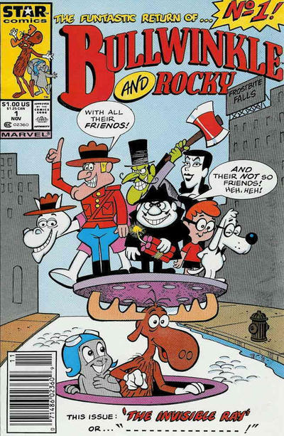 Cover for Bullwinkle and Rocky (Marvel, 1987 series) #1 [Newsstand]
