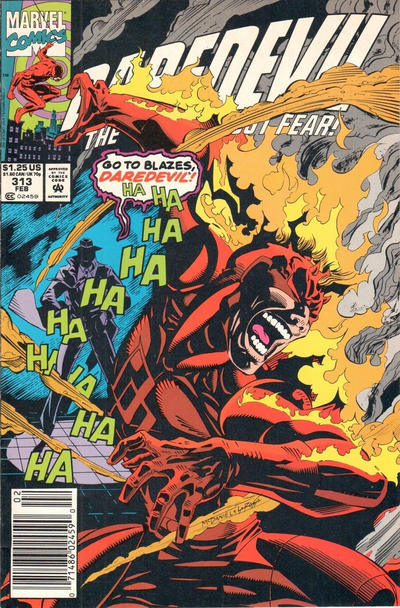 Cover for Daredevil (Marvel, 1964 series) #313 [Newsstand]