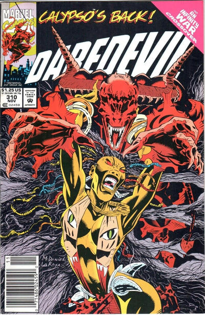 Cover for Daredevil (Marvel, 1964 series) #310 [Newsstand]