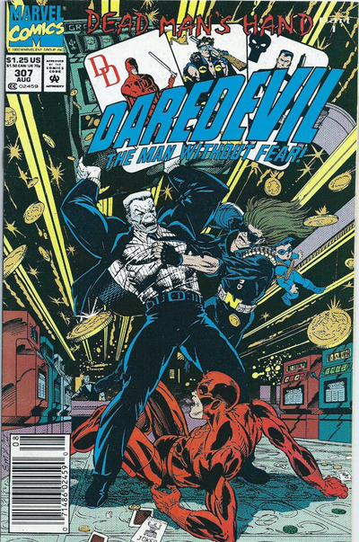 Cover for Daredevil (Marvel, 1964 series) #307 [Newsstand]