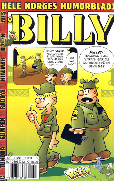 Cover for Billy (Hjemmet / Egmont, 1998 series) #12/2016