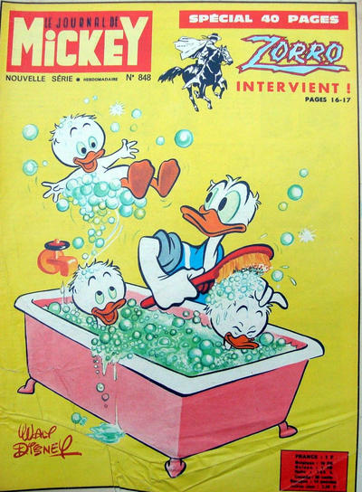 Cover for Le Journal de Mickey (Hachette, 1952 series) #848