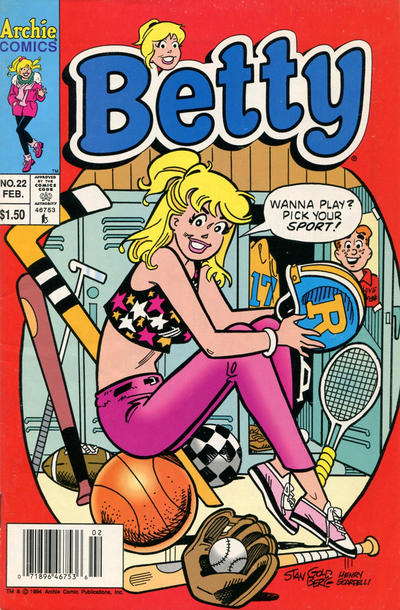 Cover for Betty (Archie, 1992 series) #22 [Newsstand]