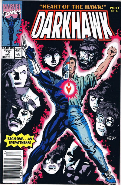 Cover for Darkhawk (Marvel, 1991 series) #10 [Newsstand]