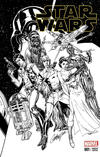 Cover Thumbnail for Star Wars (2015 series) #1 [4 Color Grails Exclusive J. Scott Campbell Black and White Variant]