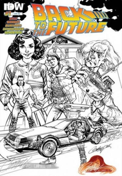 Cover for Back to the Future (IDW, 2015 series) #1 [Jscottcampbell.com Exclusive Sketch Cover]