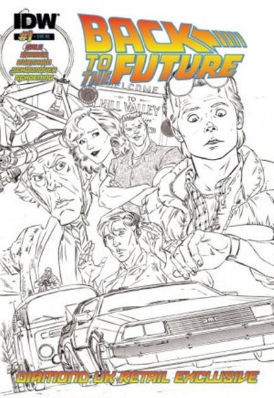Cover for Back to the Future (IDW, 2015 series) #1 [Diamond UK Retail Exclusive Cover]