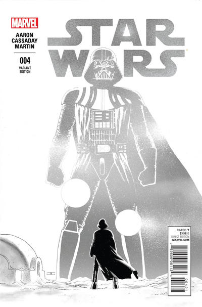 Cover for Star Wars (Marvel, 2015 series) #4 [Incentive John Cassaday Black and White Variant]
