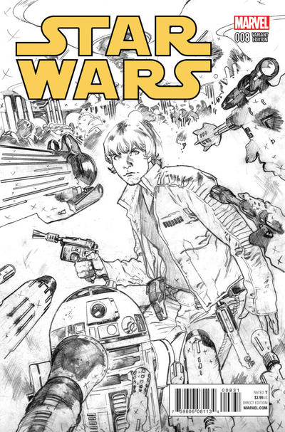 Cover for Star Wars (Marvel, 2015 series) #8 [Incentive Stuart Immonen Sketch Variant]