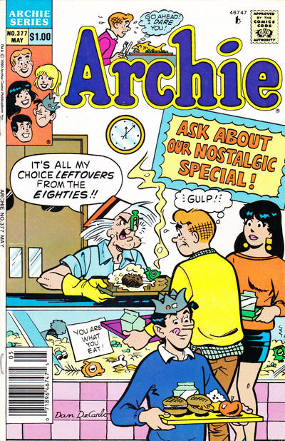 Cover for Archie (Archie, 1959 series) #377 [Newsstand]