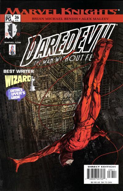Cover for Daredevil (Marvel, 1998 series) #36 (416) [Direct Edition]