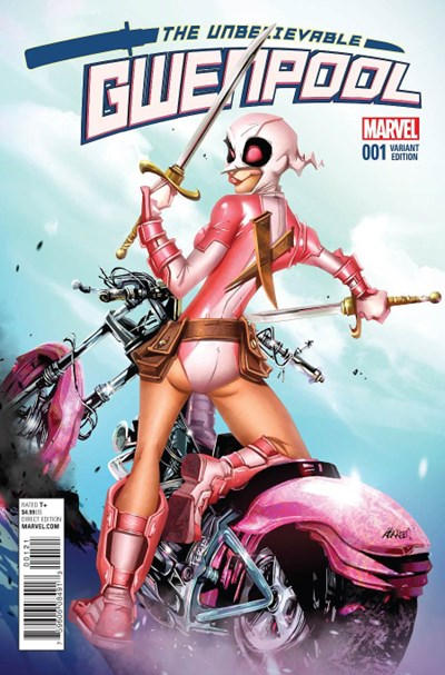Cover for The Unbelievable Gwenpool (Marvel, 2016 series) #1 [Variant Edition - Francisco Herrera Cover]