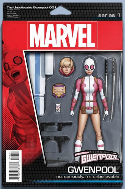 Cover for The Unbelievable Gwenpool (Marvel, 2016 series) #1 [Variant Edition - Action Figure - John Tyler Christopher Cover]