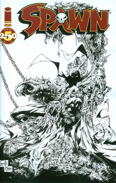 Cover for Spawn (Image, 1992 series) #250 [Cover H - Greg Capullo - Retailer Incentive Sketch Cover]