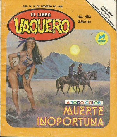 Cover for El Libro Vaquero (Novedades, 1978 series) #483