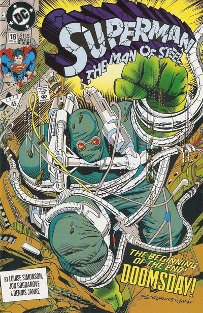 Cover for Superman: The Man of Steel (DC, 1991 series) #18 [Third Printing]