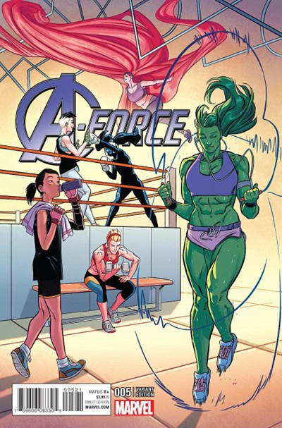 Cover for A-Force (Marvel, 2016 series) #5 [Incentive Kris Anka Variant]