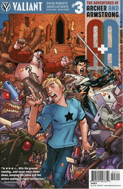 Cover for A&A: The Adventures of Archer & Armstrong (Valiant Entertainment, 2016 series) #3 [Cover A - David LaFuente]