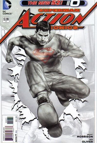 Cover for Action Comics (DC, 2011 series) #0 [Ben Oliver Black & White Cover]