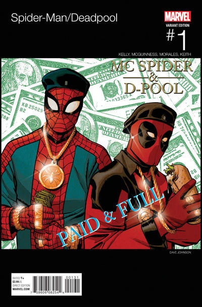 Cover for Spider-Man / Deadpool (Marvel, 2016 series) #1 [Variant Edition - Hip-Hop - Dave Johnson Cover]