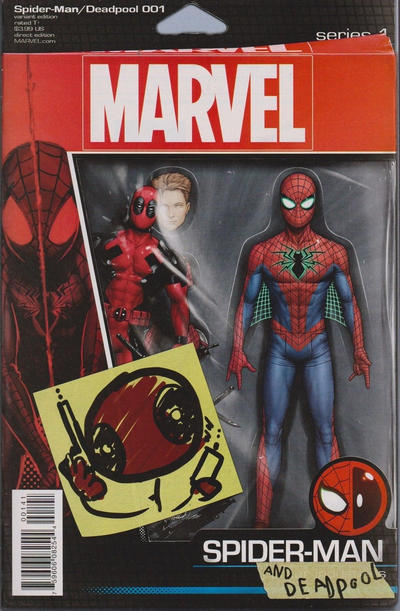 Cover for Spider-Man / Deadpool (Marvel, 2016 series) #1 [John Tyler Christopher Action Figure (Spider-Man and Deadpool)]